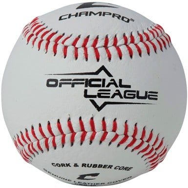 Champro CBB-40 Official League Leather Baseball                                                                                 