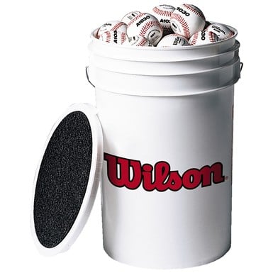 Wilson Exclusive A1010S Blem 30-Ball Baseball Bucket Combo                                                                      