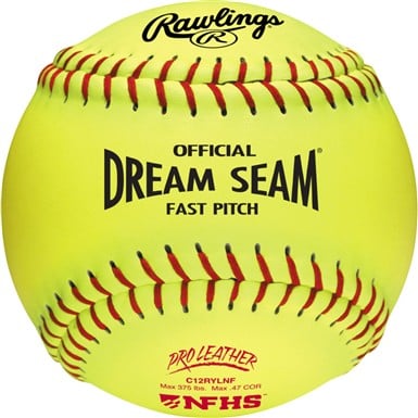 Rawlings Dream Seam NFHS Pro Leather Fastpitch Softball                                                                         