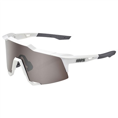 100 Speedcraft Matte White HiPER Silver Mirror Lens                                                                             