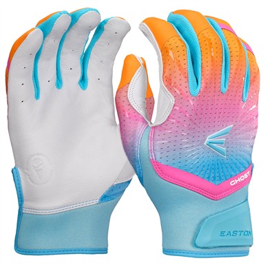 Easton Limited Edition Ghost Ethos Rainbow Sherbet Fastpitch Batting Gloves