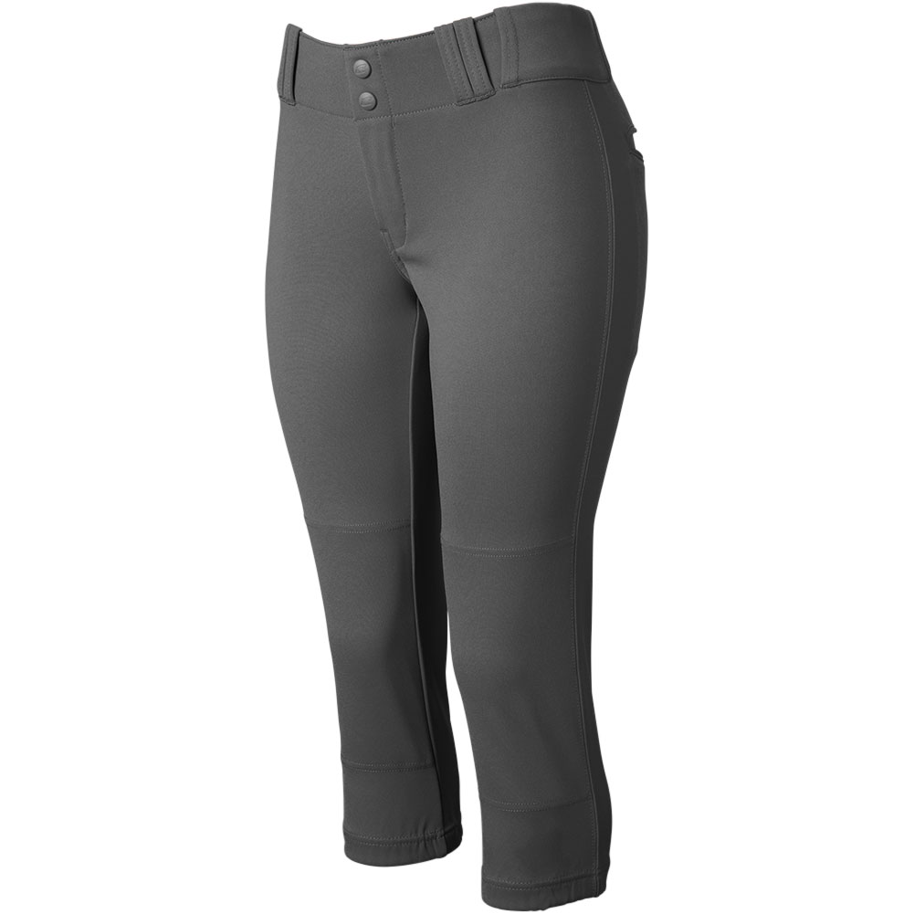CHAMPRO Women's Tournament Traditional Low-Rise Softball Pants, Medium, Graphite