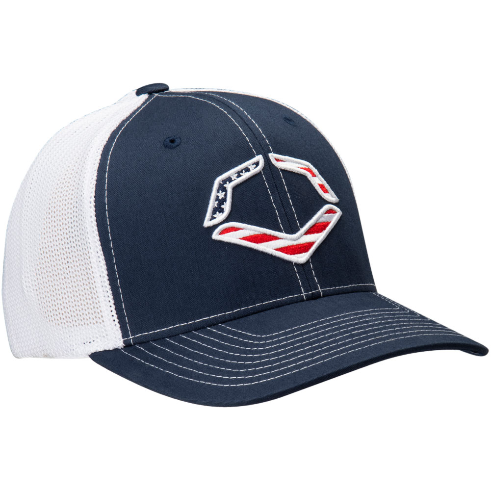 EvoShield USA Flex Fit Hat | Blue | Size: Small - Medium | Mesh