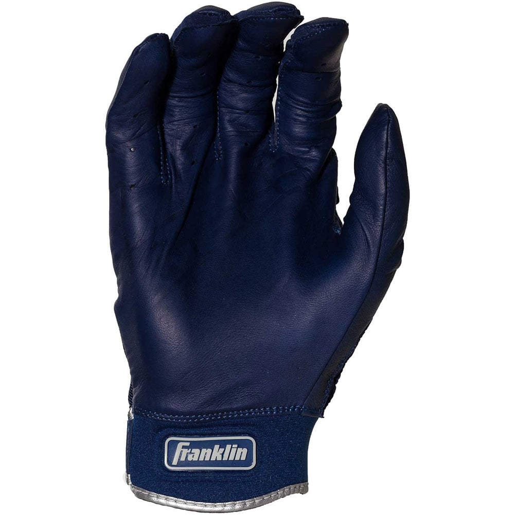 Franklin Adult Powerstrap Chrome Batting Gloves, Men's, XL, Navy