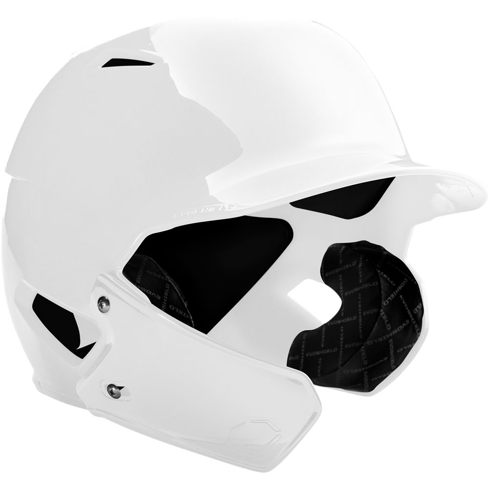 EvoShield XVT™ Batting Helmet Face Shield - High Gloss Finish | White | Size: LH Hitter
