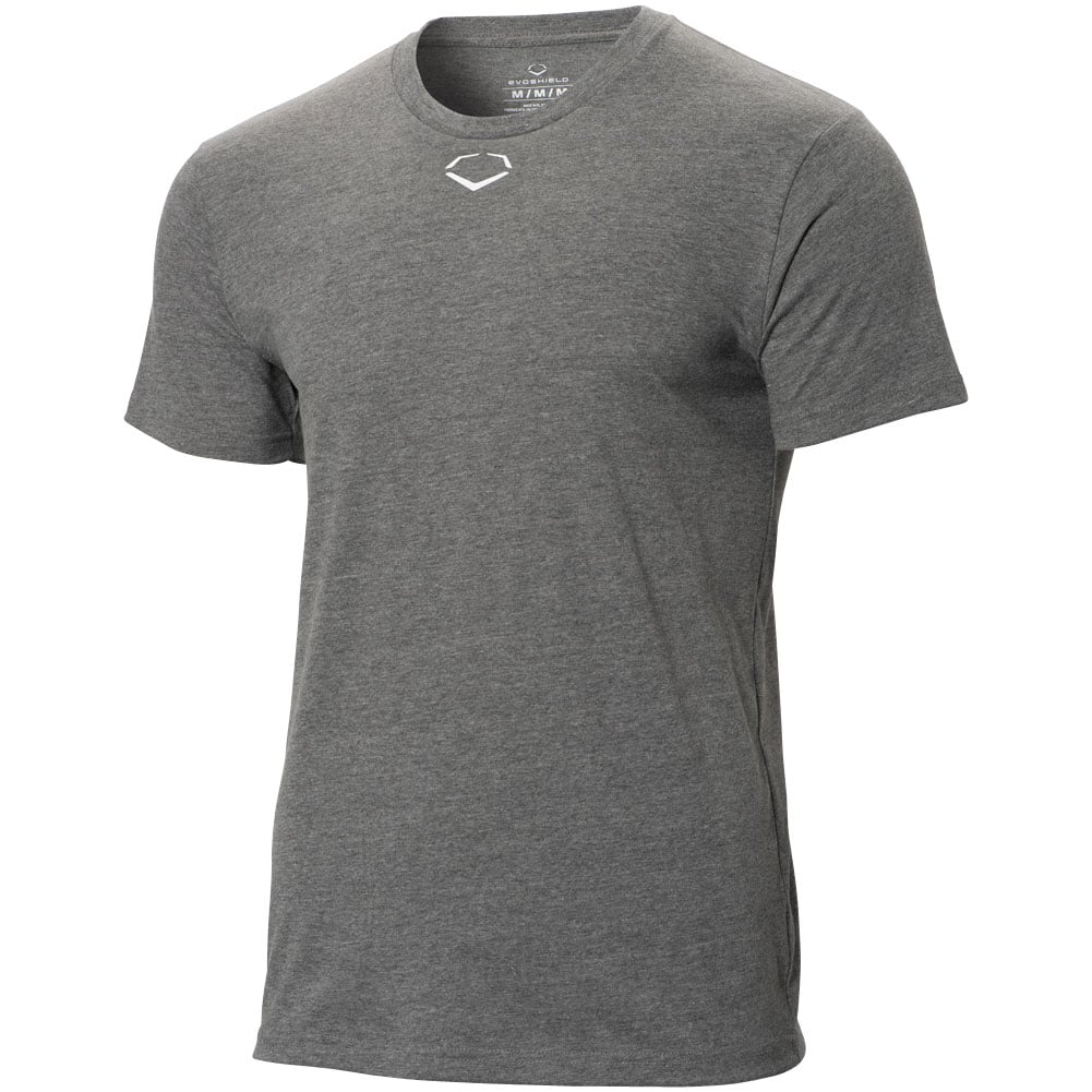 EvoShield Men's Heather Short Sleeve T-Shirt | Grey | Size: XL | Cotton