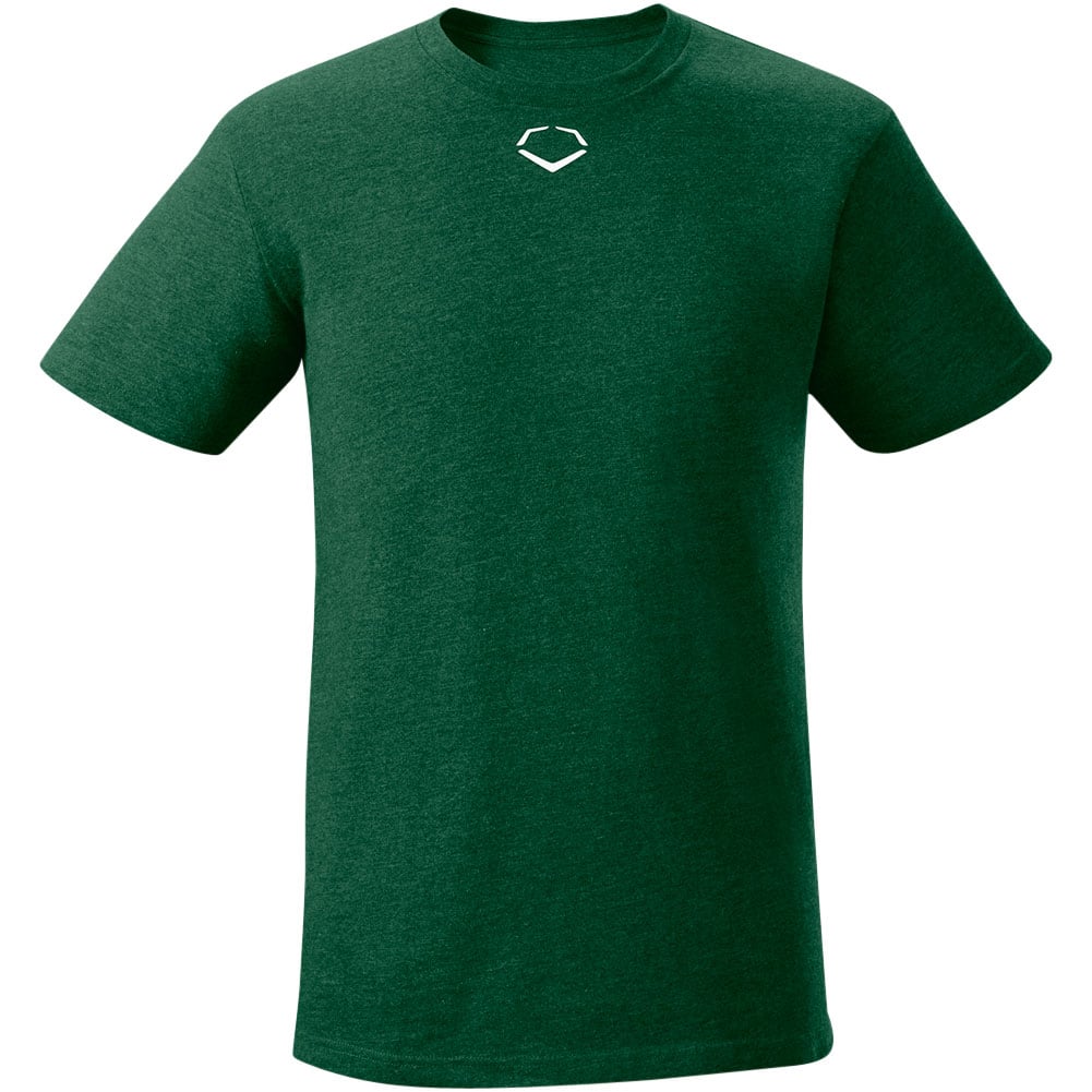 EvoShield Men's Heather Short Sleeve T-Shirt | Green | Size: Large | Cotton