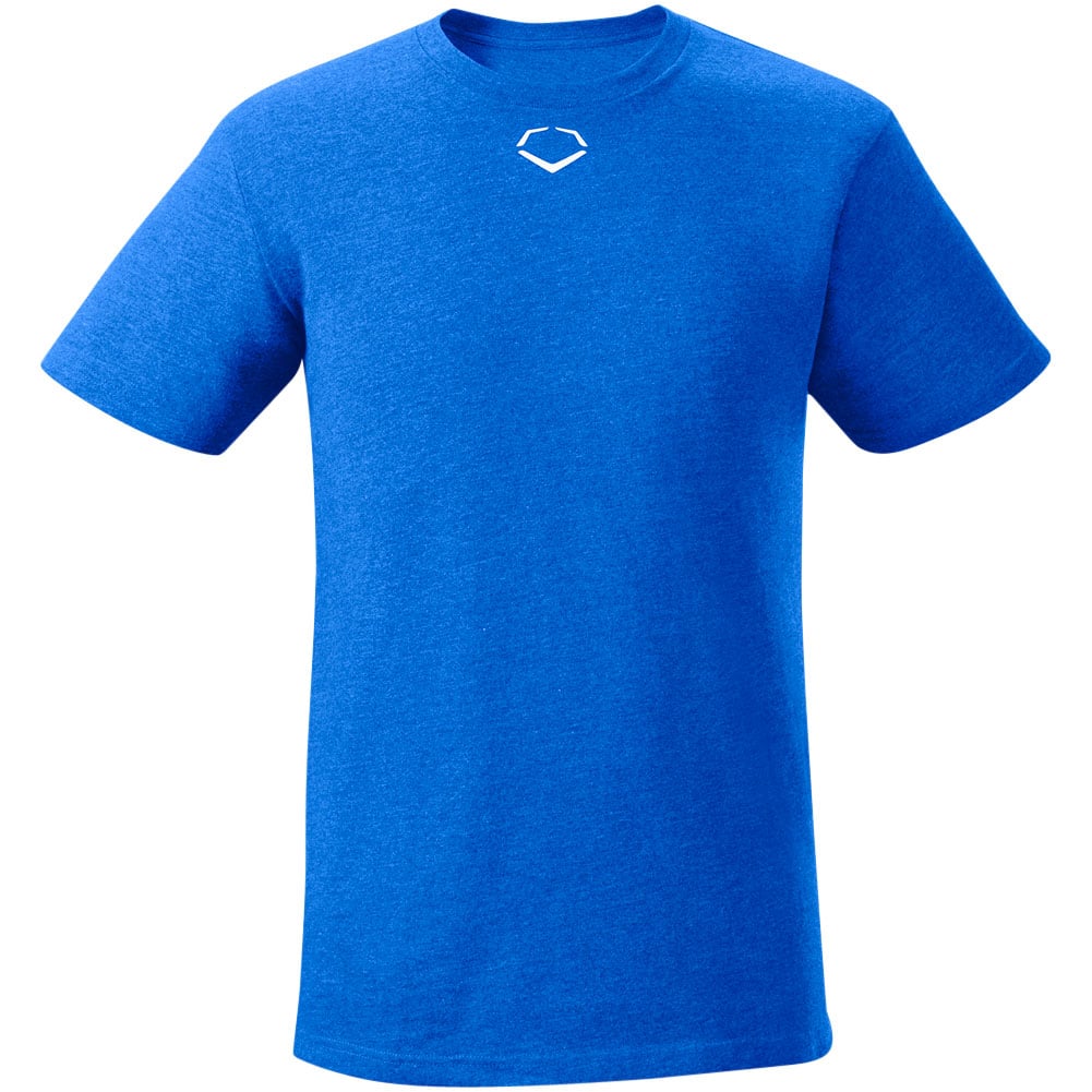 EvoShield Men's Heather Short Sleeve T-Shirt | Blue | Size: 2XL | Cotton