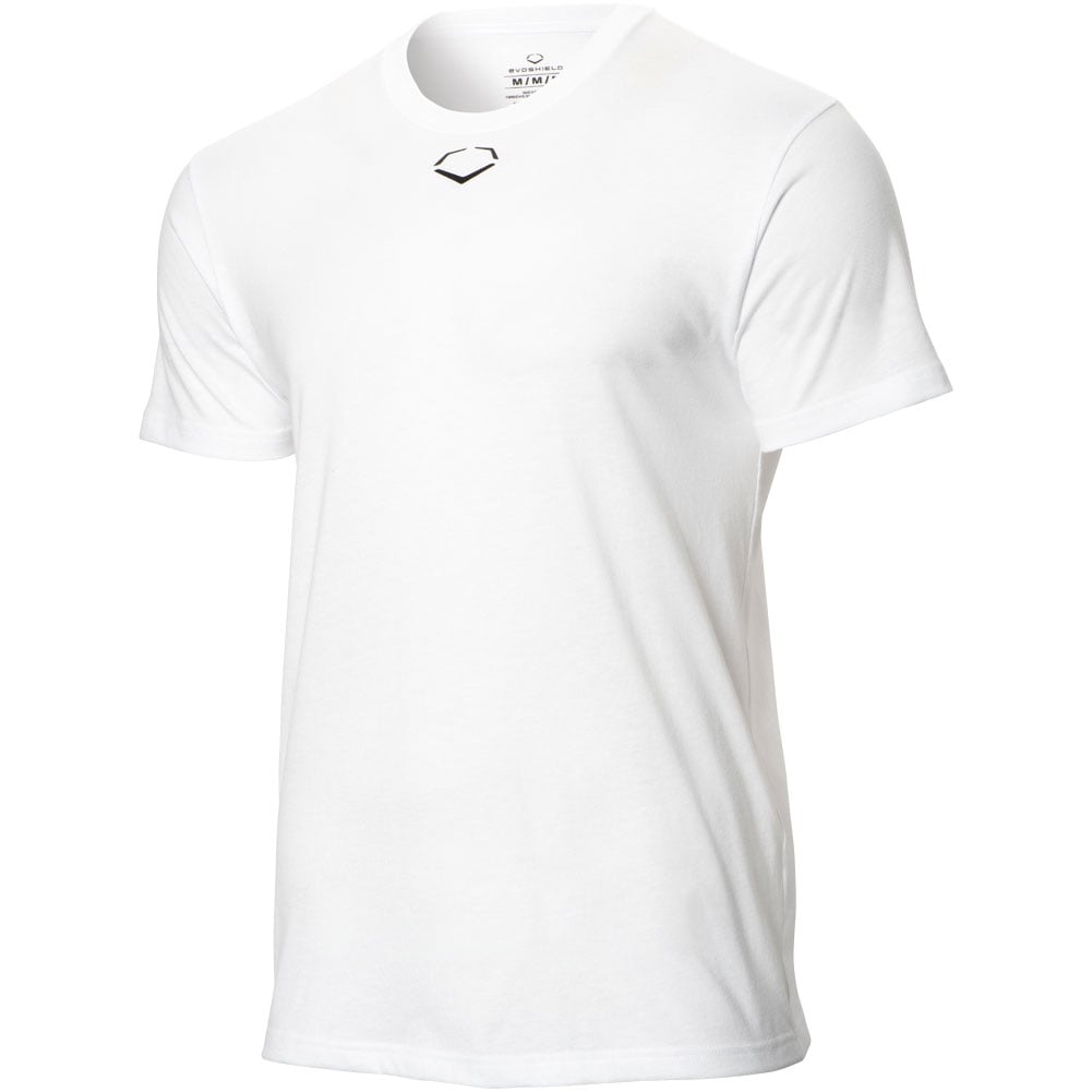 EvoShield Men's Heather Short Sleeve T-Shirt | White | Size: 3XL | Cotton