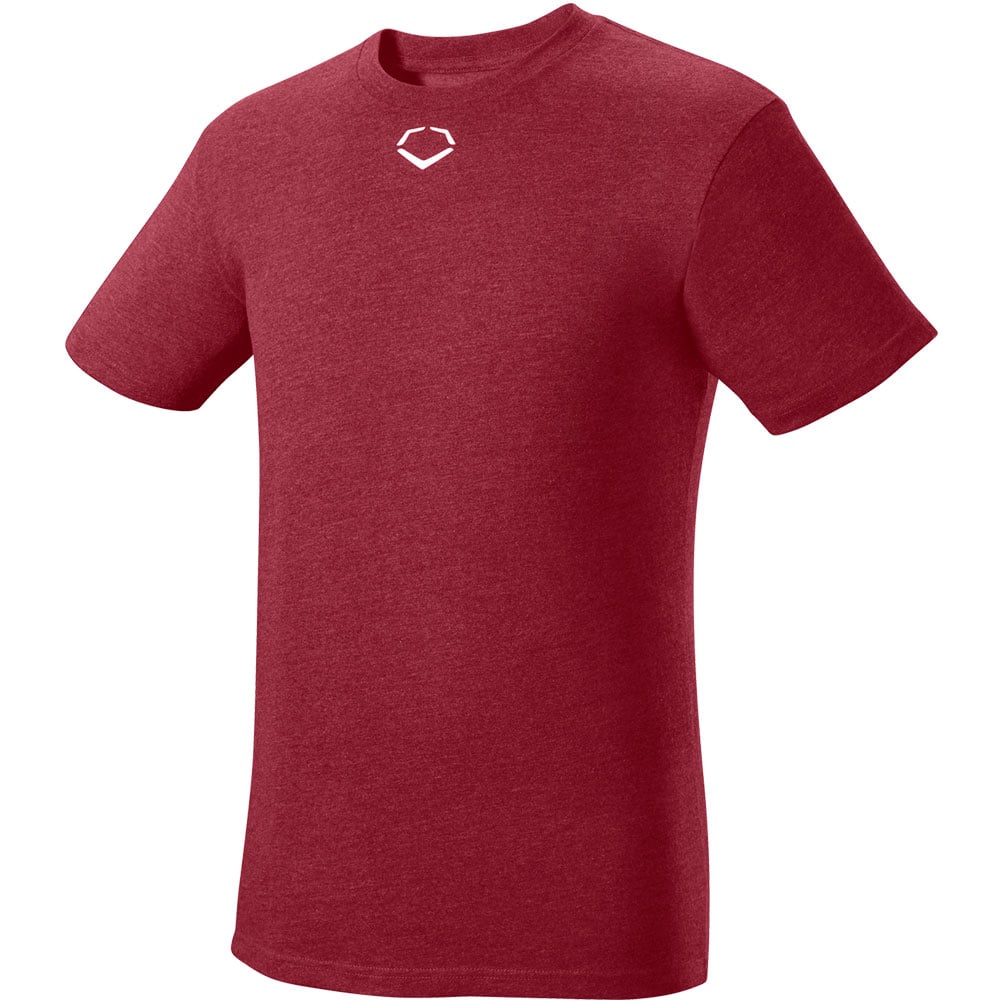 EvoShield Men's Heather Short Sleeve T-Shirt | Red | Size: Small | Cotton