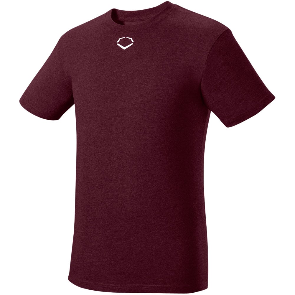 EvoShield Men's Heather Short Sleeve T-Shirt | Red | Size: Medium | Cotton