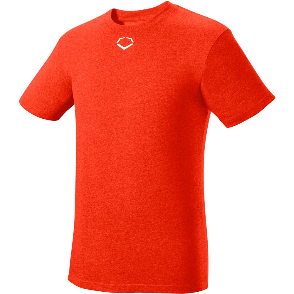 EvoShield Men's Heather Short Sleeve T-Shirt | Orange | Size: Small | Cotton