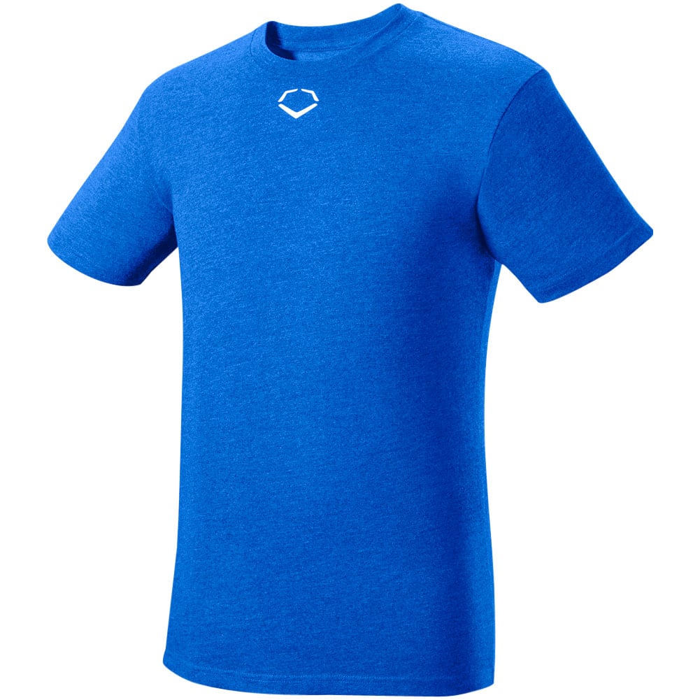 EvoShield Men's Heather Short Sleeve T-Shirt | Blue | Size: XL | Cotton