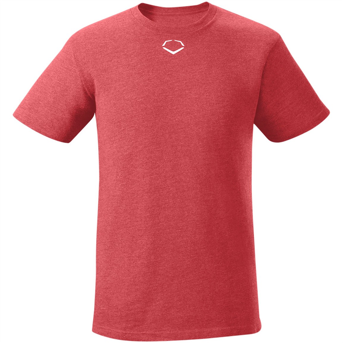 EvoShield Youth Heather Short Sleeve T-Shirt | Red | Size: Medium | Cotton