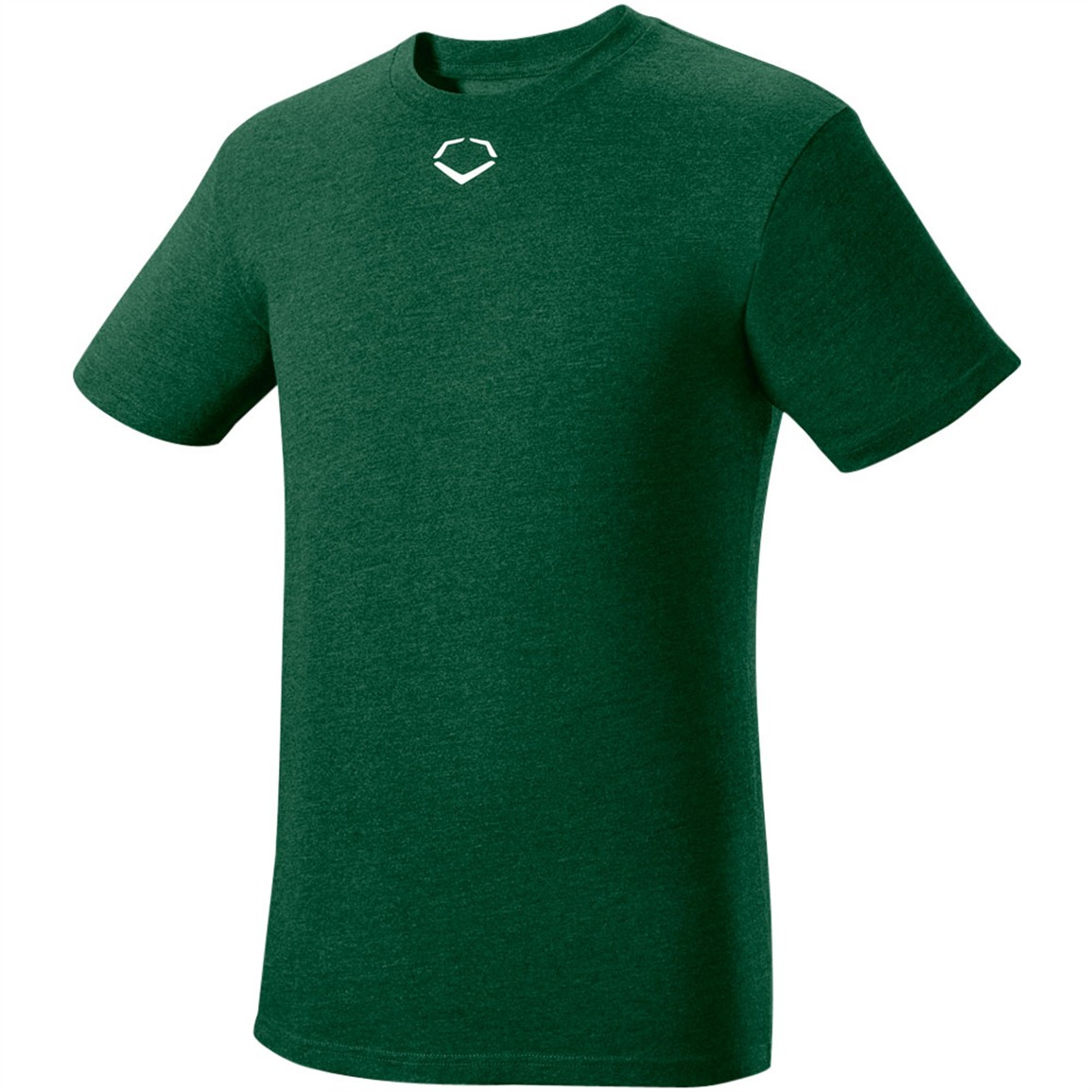 EvoShield Youth Heather Short Sleeve T-Shirt | Green | Size: Large | Cotton