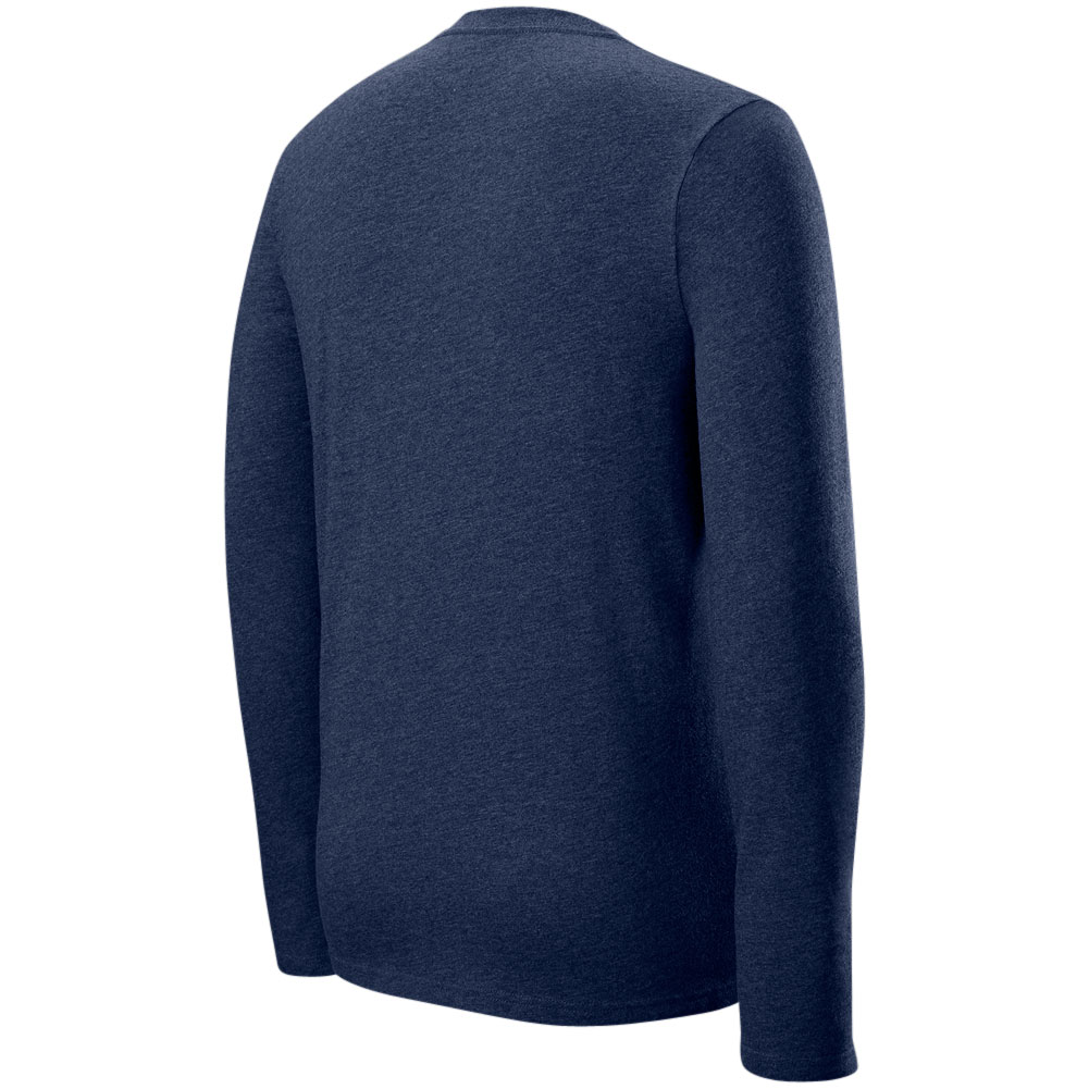 EvoShield Men's Heather Long Sleeve T-Shirt | Blue | Size: Large | Cotton