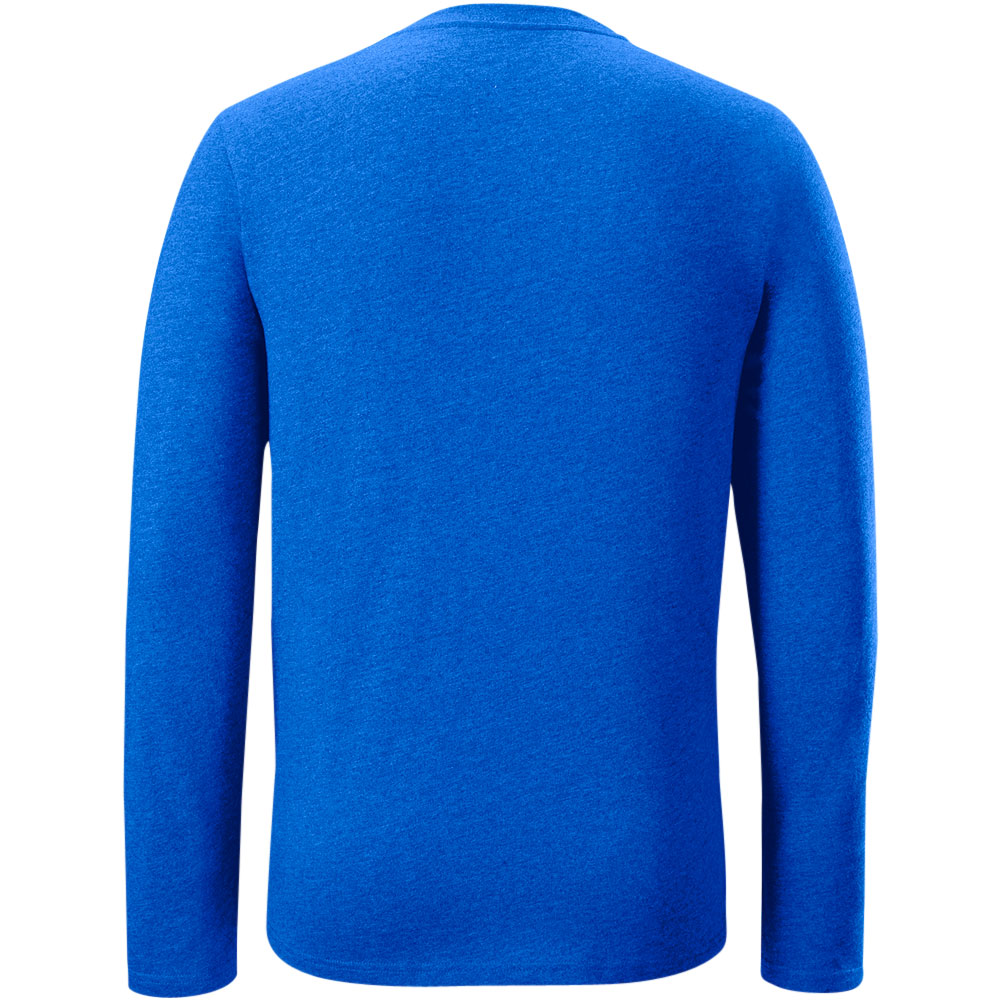 EvoShield Men's Heather Long Sleeve T-Shirt | Blue | Size: 2XL | Cotton