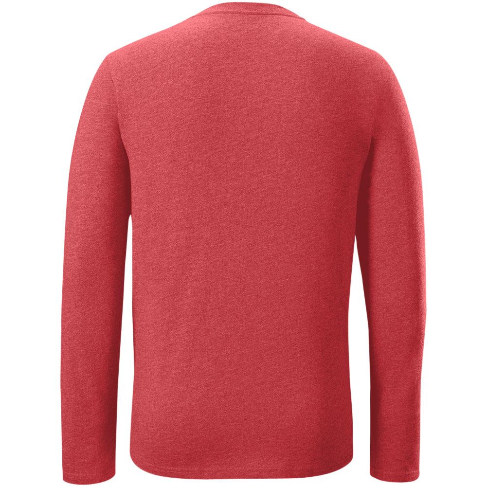 EvoShield Men's Heather Long Sleeve T-Shirt | Red | Size: XL | Cotton