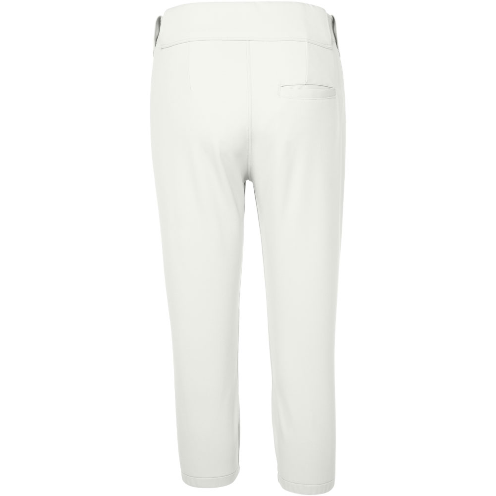 Mizuno Women's Belted Stretch Softball Pants, Medium, White