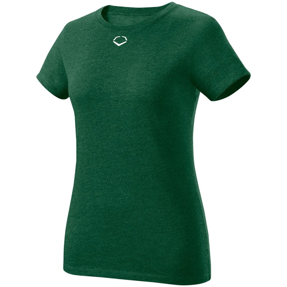 EvoShield Women's Heather Short Sleeve T-Shirt | Green | Size: XL | Cotton