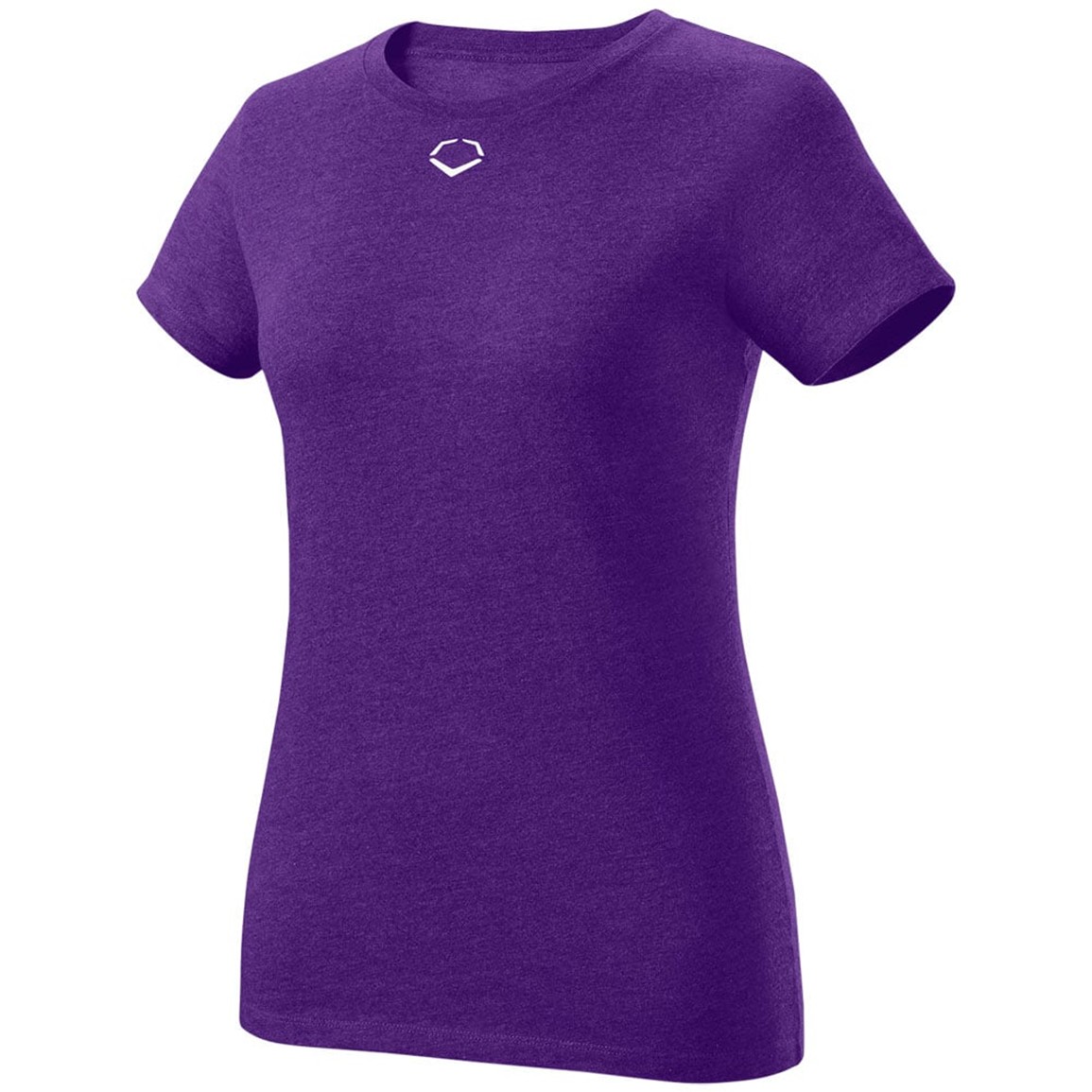 EvoShield Women's Heather Short Sleeve T-Shirt | Purple | Size: Small | Cotton