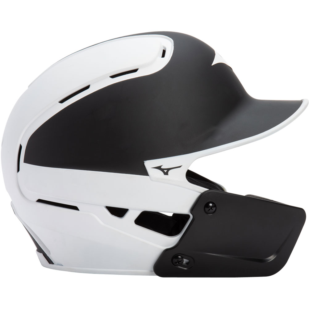 Mizuno B6 M-Flap Extended Jaw Protector, Left-Handed Batter, Grey
