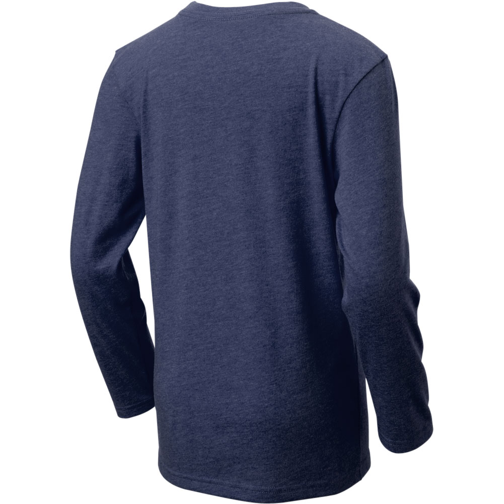 EvoShield Youth Heather Long Sleeve T-Shirt | Blue | Size: Medium | Cotton
