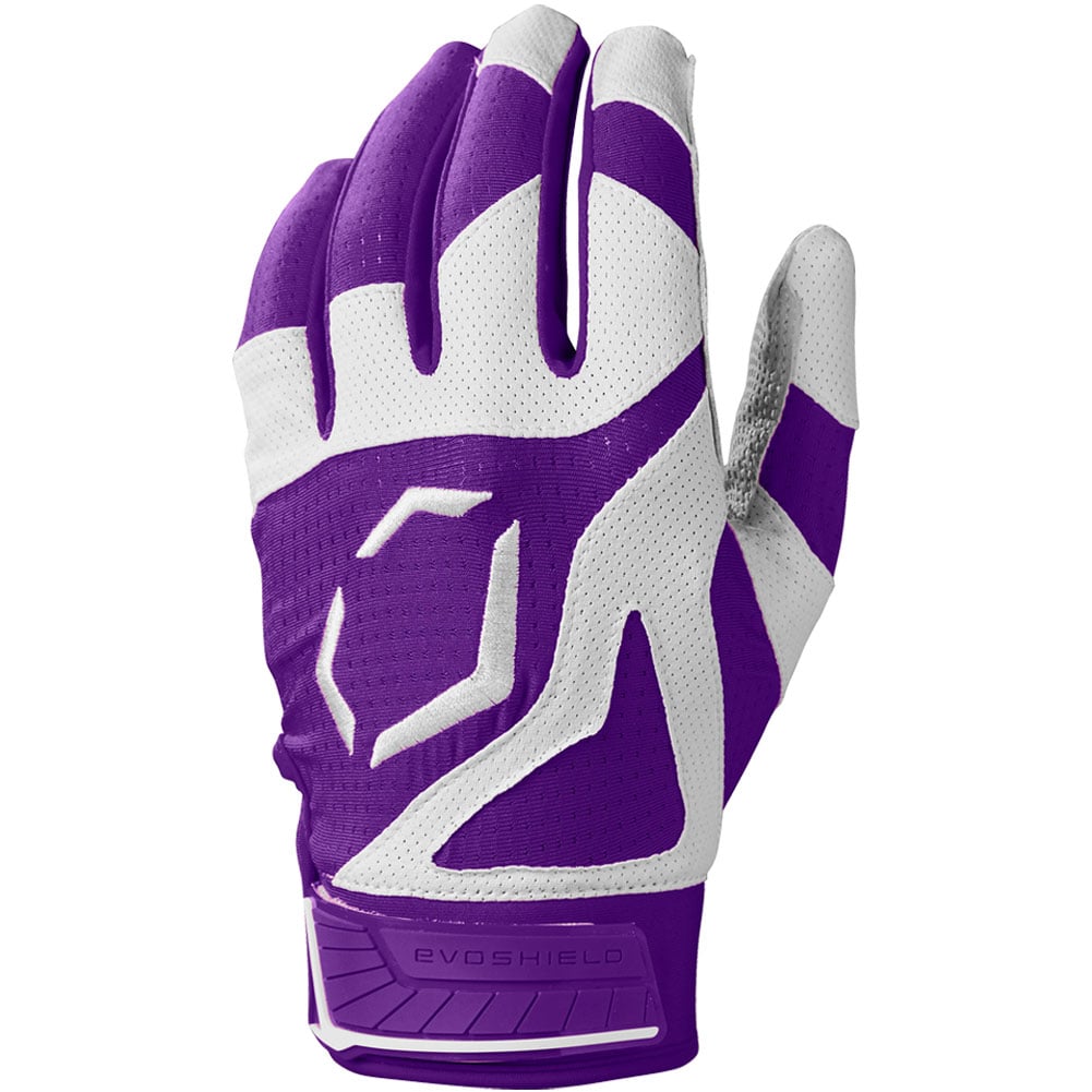 EvoShield SRZ-1™ Adult Batting Gloves | Purple | Size: Medium | Mesh/Synthetic