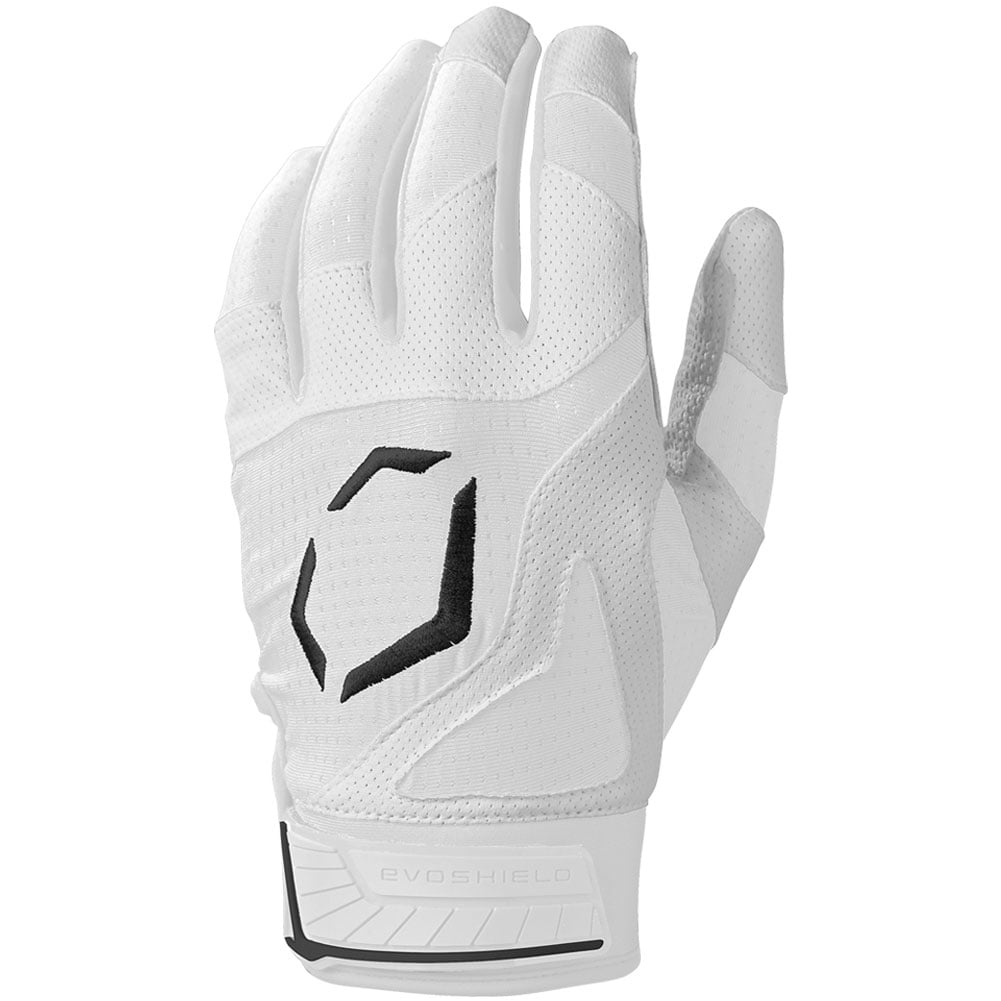 EvoShield SRZ-1™ Adult Batting Gloves | White | Size: Medium | Mesh/Synthetic