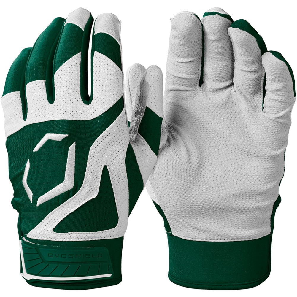 EvoShield SRZ-1™ Adult Batting Gloves | Green | Size: Medium | Mesh/Synthetic