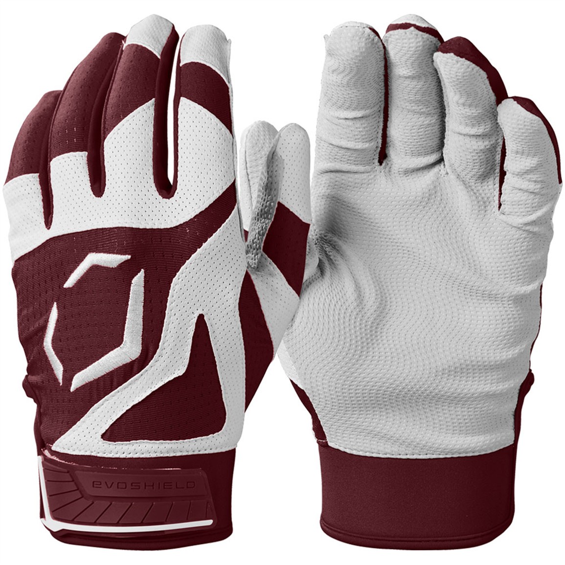 EvoShield SRZ-1™ Youth Batting Gloves | Red | Size: Youth Large | Mesh/Synthetic