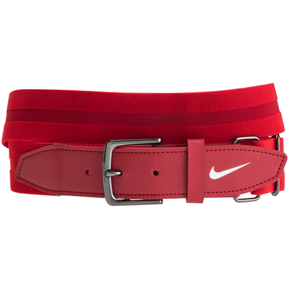 Nike Adult Adjustable Baseball/Softball Belt 3.0, Men's, Red/White
