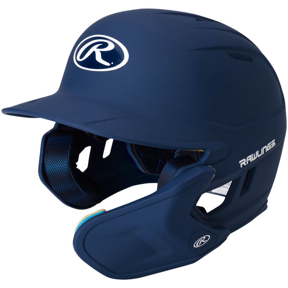 Rawlings Senior MACH Baseball Batting Helmet w/ Adjustable Face Guard, Right-Handed Batter, Navy