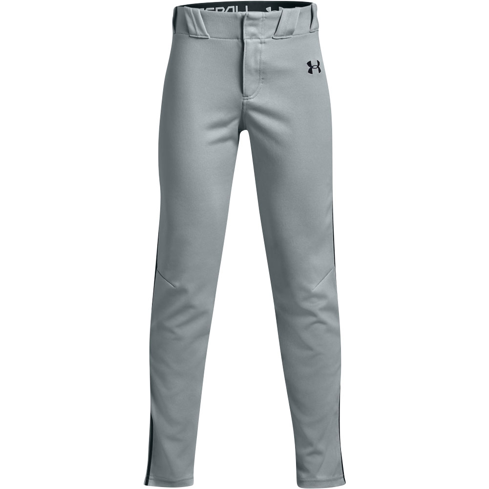 Under Armour Boys' Gameday Vanish Piped Baseball Pants, Medium, Baseball Grey/Navy