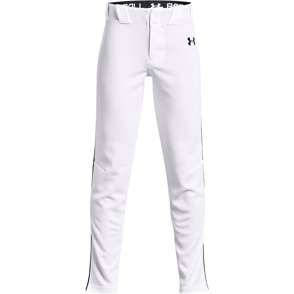 Under Armour Boys' Gameday Vanish Piped Baseball Pants, Medium, White/Midnight Navy