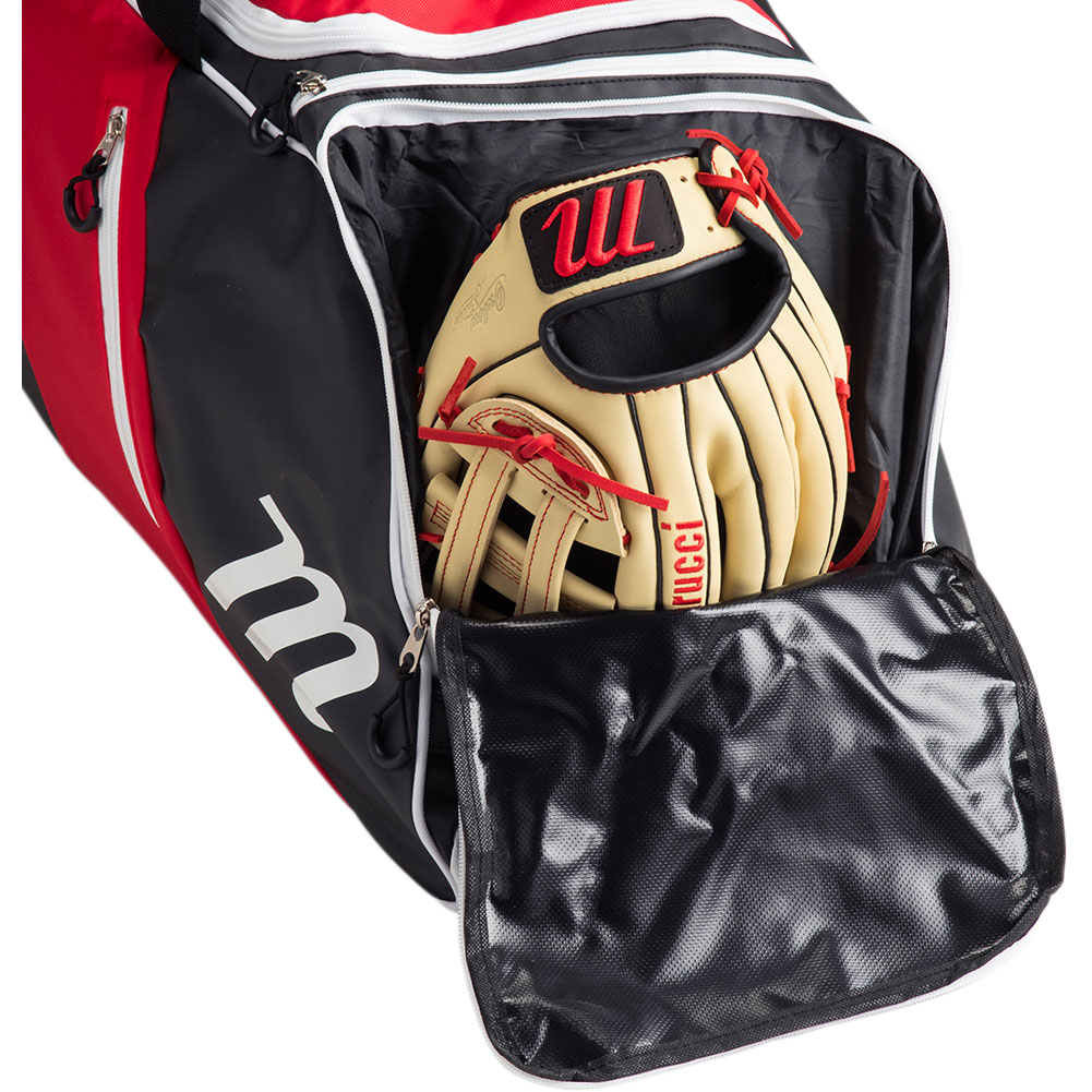 Sac à Dos à Roulettes Marucci Stockade - Équipement Baseball Fastpitch - Gris - Taille XL