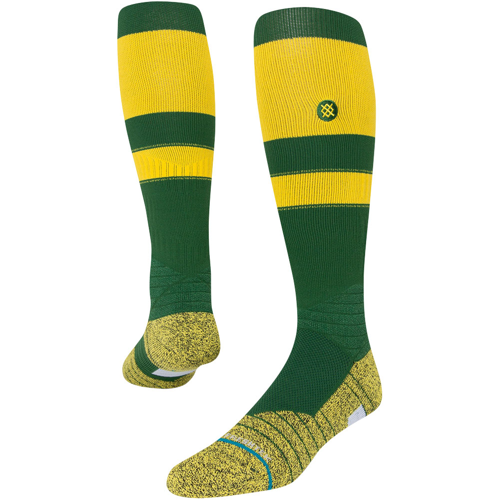 Stance Adult Stripe On-Field Baseball Socks, Men's, Large, Green