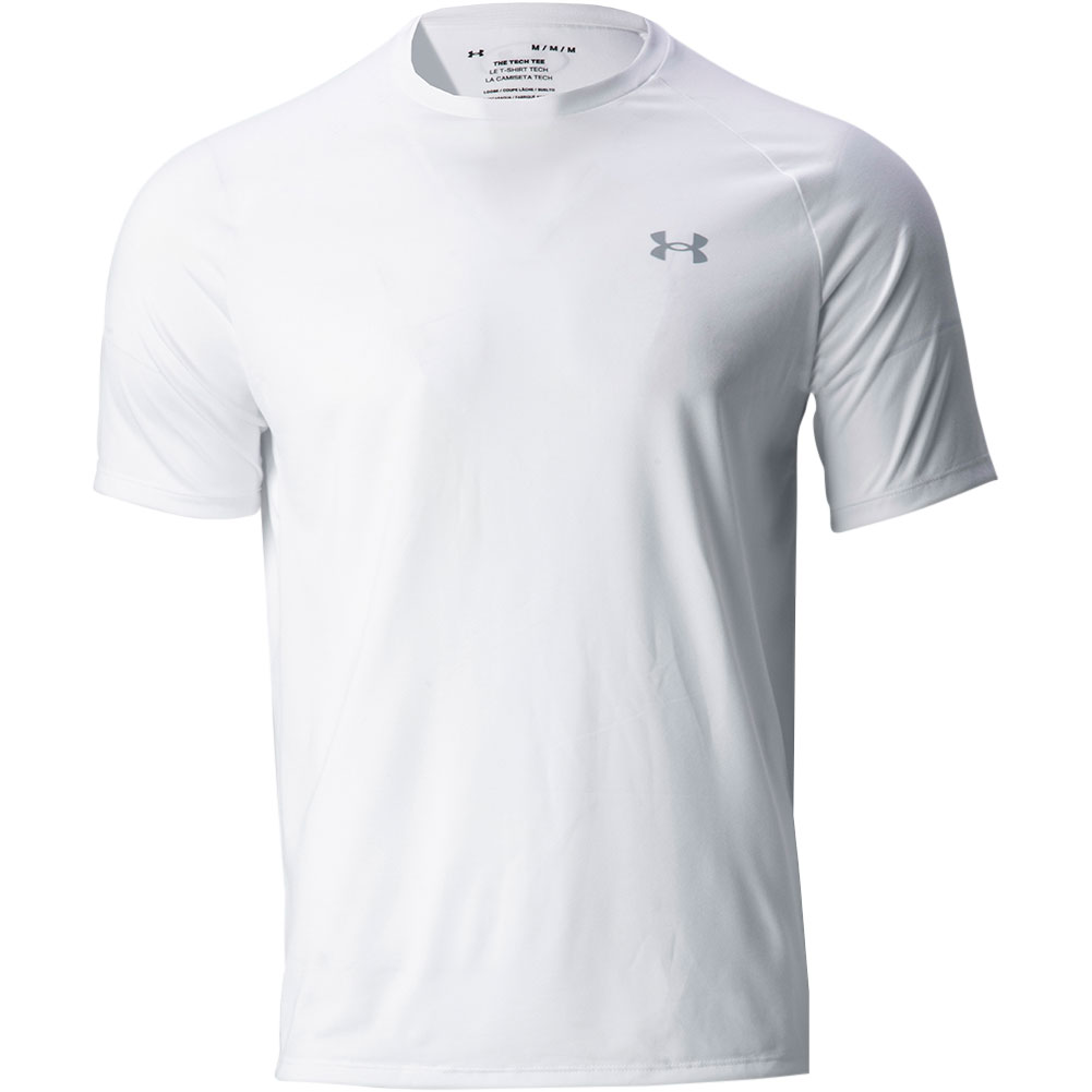 Under Armour Men's Tech 2.0 Short Sleeve T-Shirt, Small, White/Overcast Gray