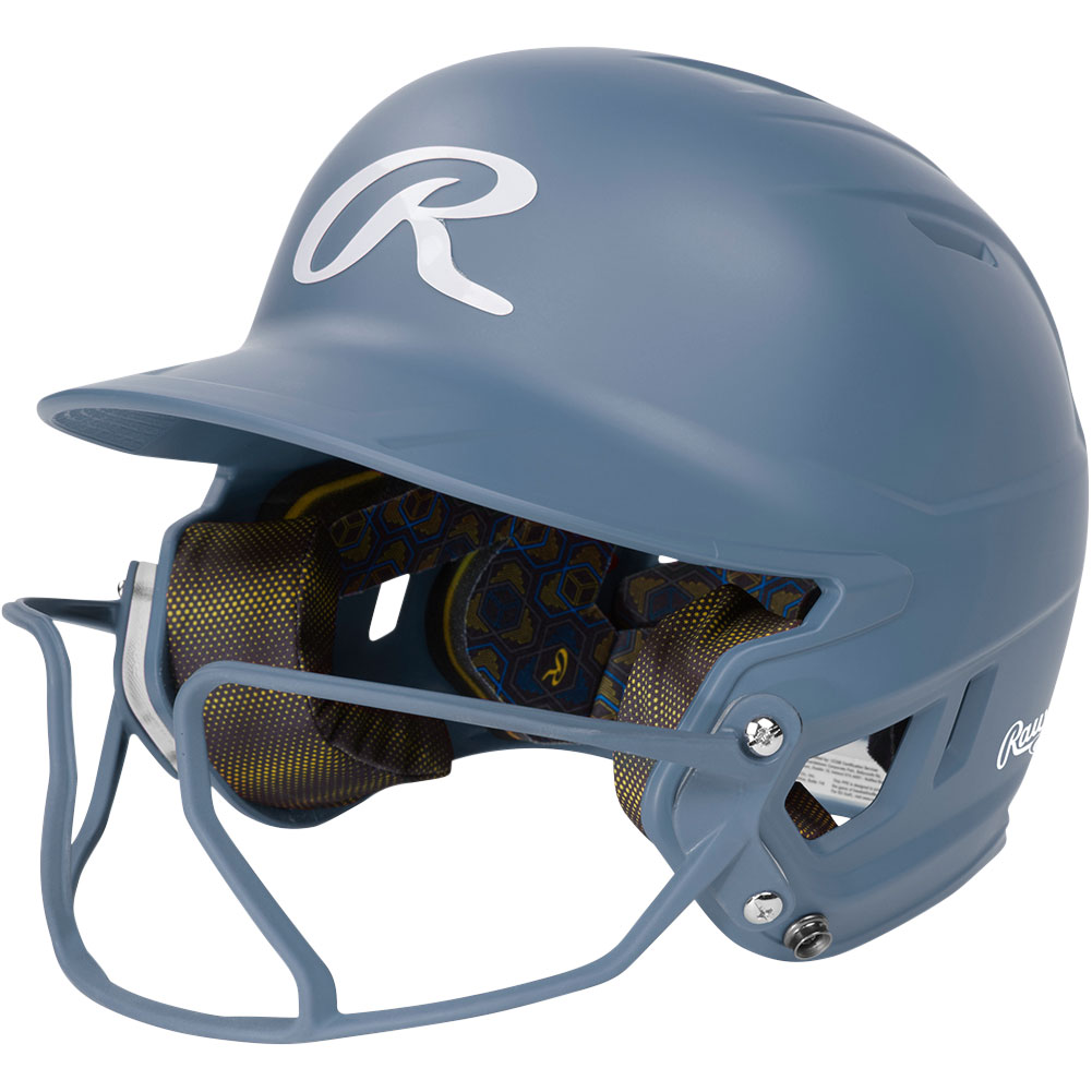 Rawlings Women's MACH Softball Batting Helmet w/ Hi-VIZ Facemask, SR, Carolina Blue