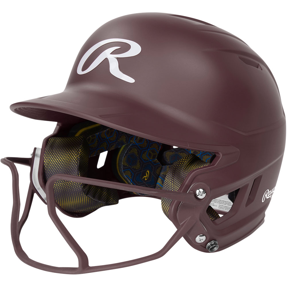 Rawlings Women's MACH Softball Batting Helmet w/ Hi-VIZ Facemask, SR, Maroon