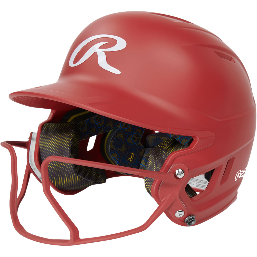 Rawlings Women's MACH Softball Batting Helmet w/ Hi-VIZ Facemask, SR, Red
