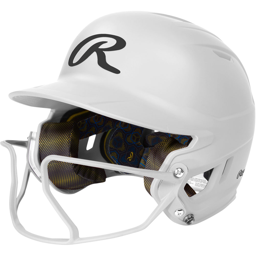 Rawlings Women's MACH Softball Batting Helmet w/ Hi-VIZ Facemask, SR, White