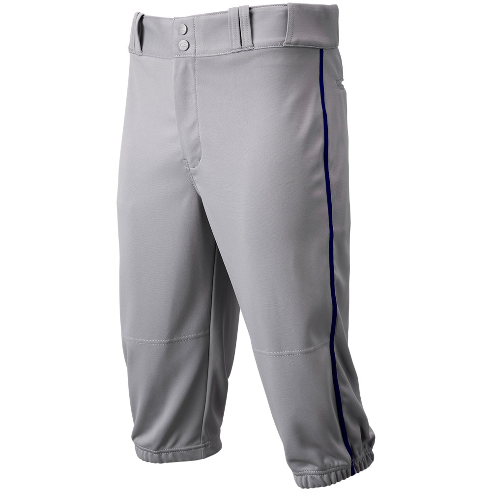 CHAMPRO Men's Triple Crown 2.0 Piped Baseball Knickers, Medium, Grey/Royal