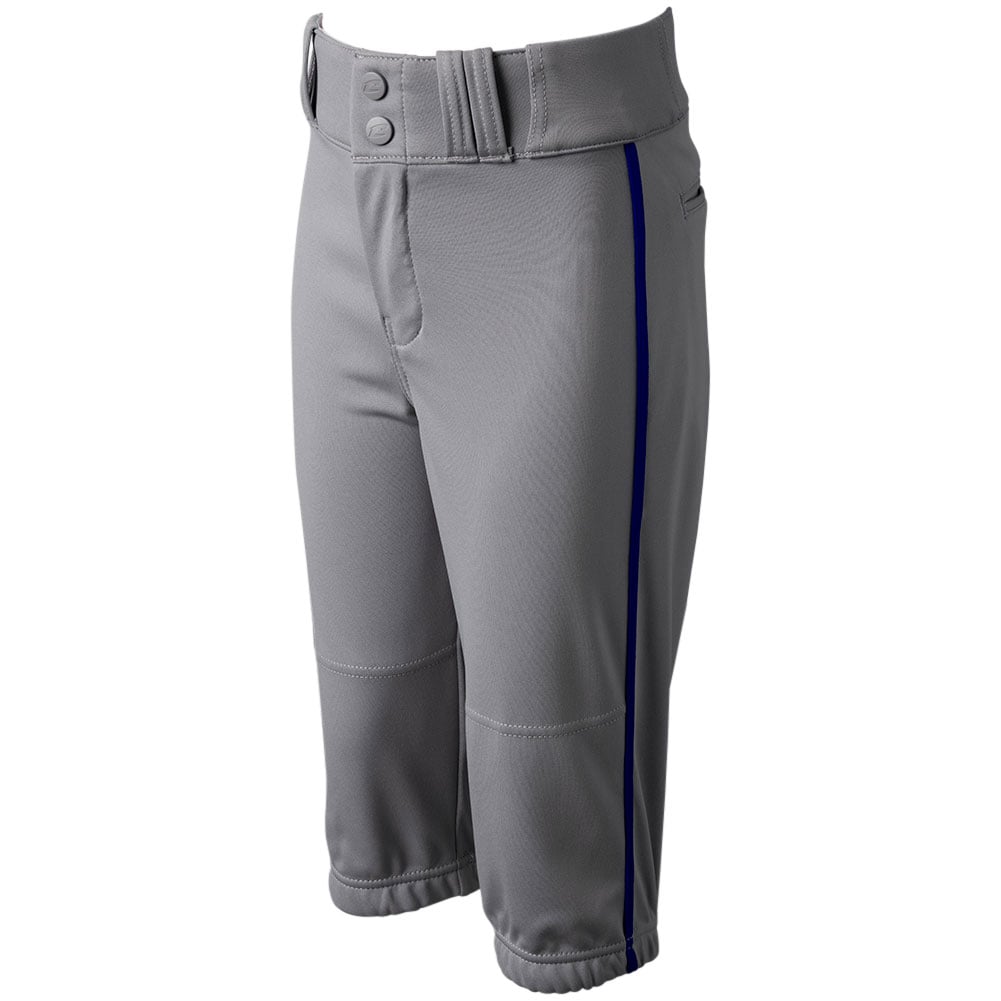 CHAMPRO Boys' Triple Crown 2.0 Piped Baseball Knickers, Medium, Grey/Royal
