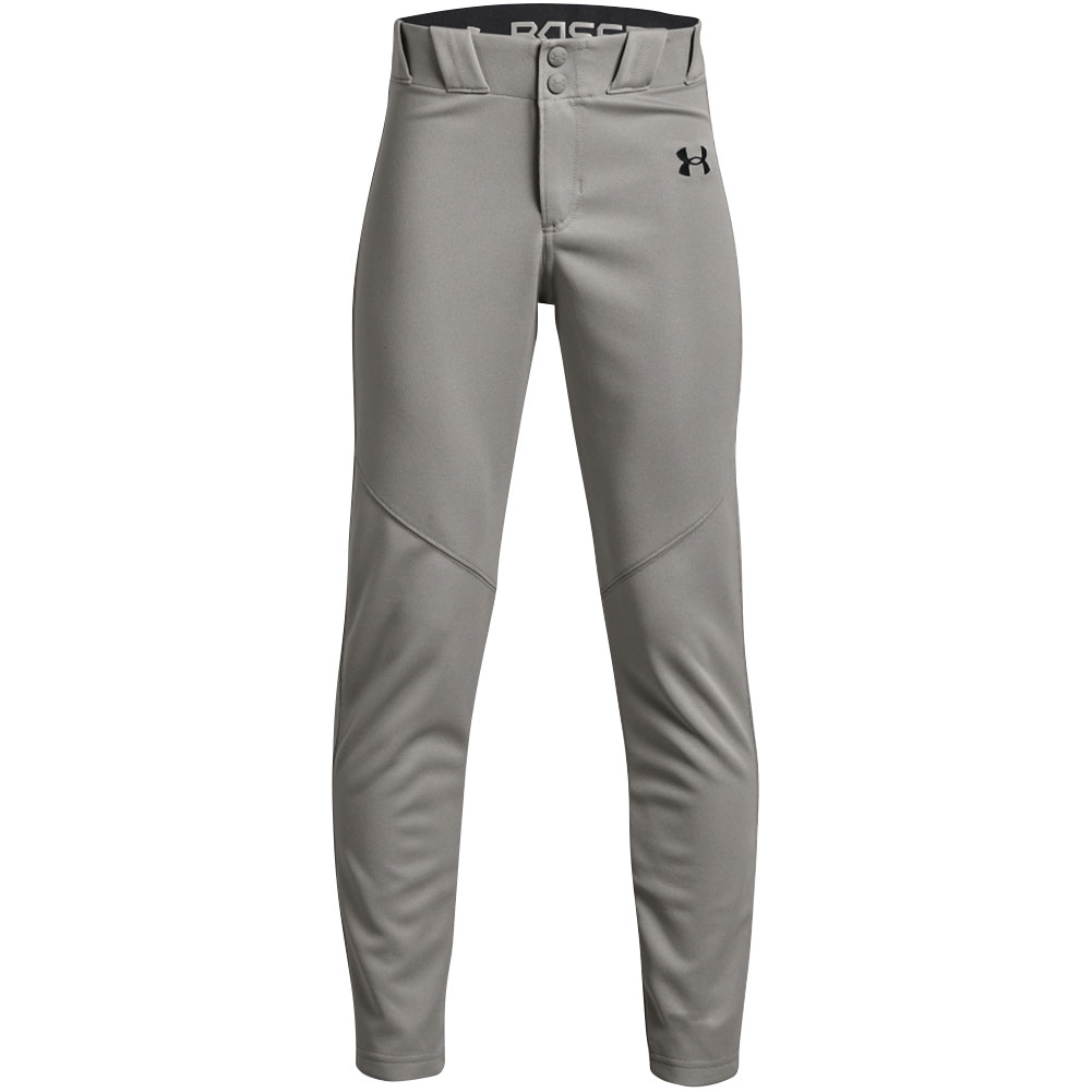 Under Armour Boy's Utility Open Bottom Baseball Pants, Boys', Medium, Baseball Grey/Black