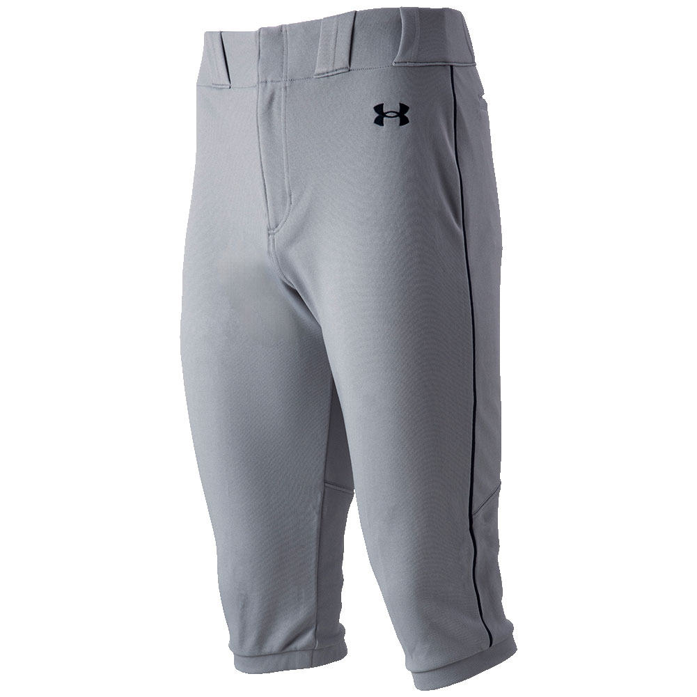 Under Armour Men's Gameday Vanish Piped Knicker Baseball Pants, Medium, Baseball Grey/Navy