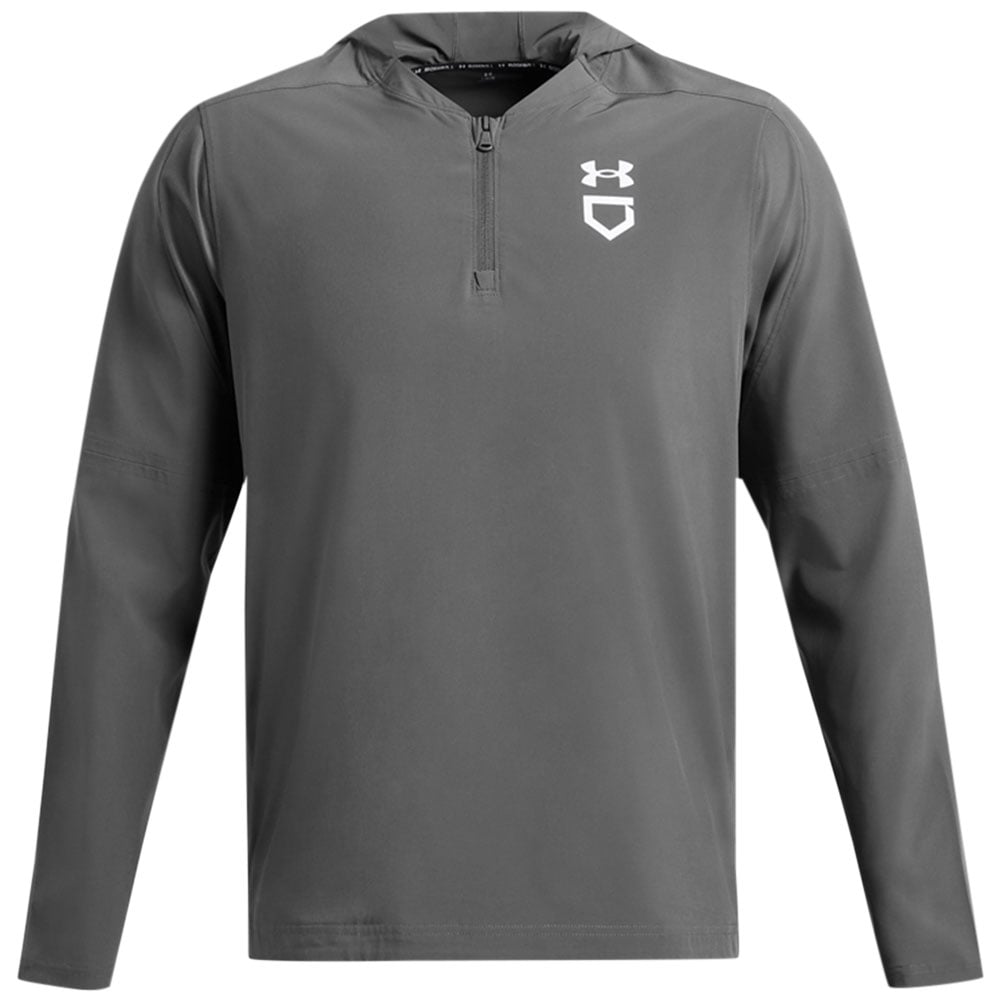 Under Armour Men's Utility Pro Long Sleeve Cage Jacket, Medium, Castlerock/White