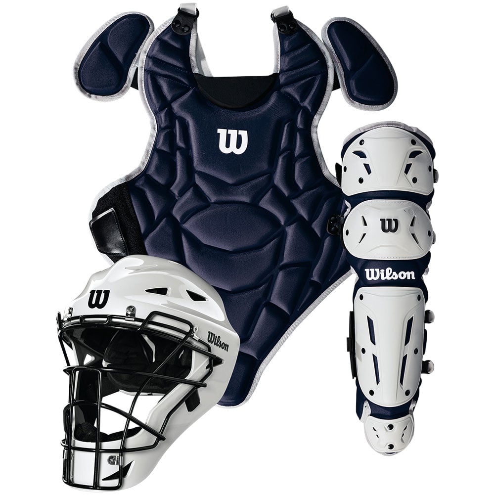 Wilson EZ Gear 2.0 Catcher's Gear Kit in Navy - Size Small/Medium