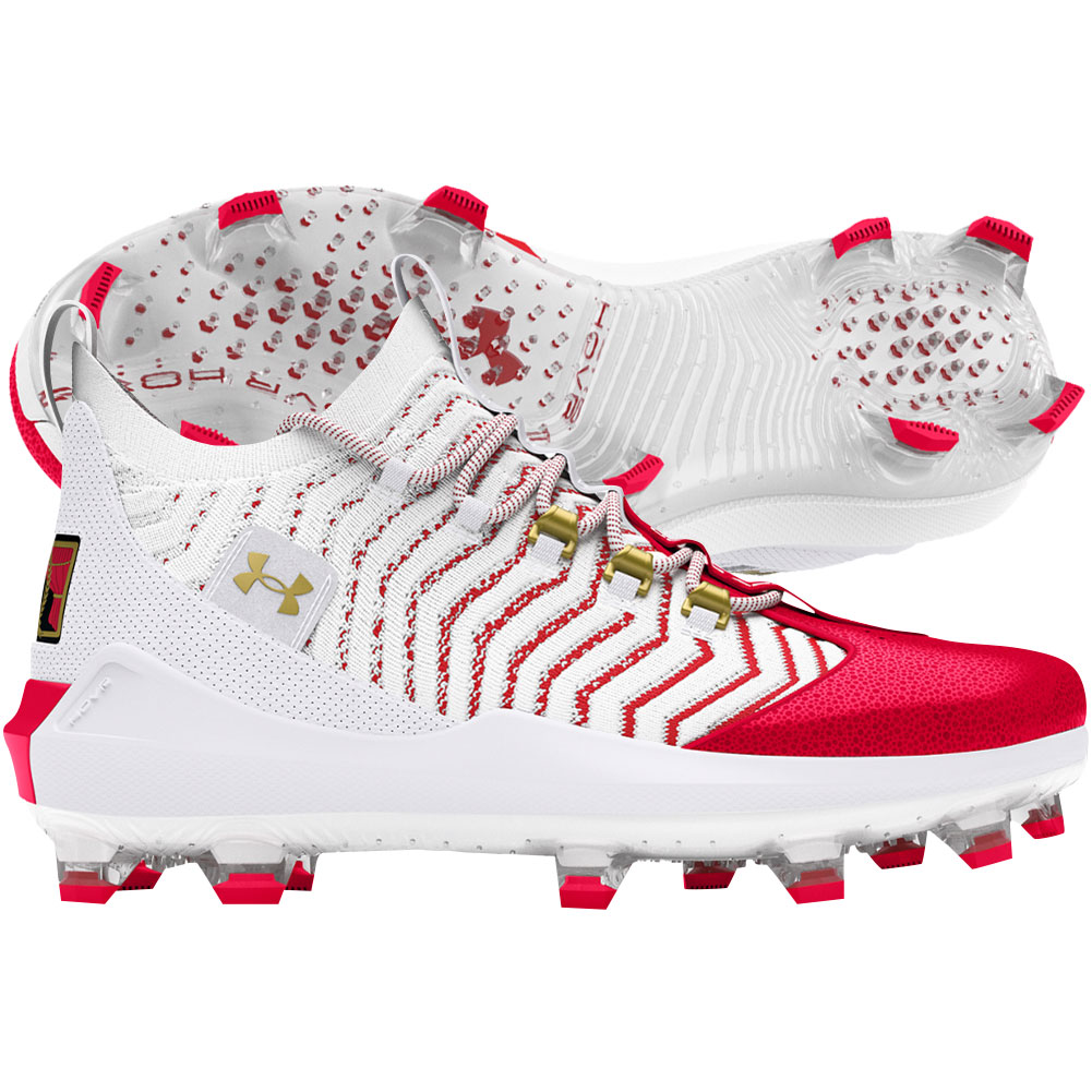 Under Armour Harper 4 Low Metal Baseball Cleats White Red Men Sz 16 3022059-102 s-l400.jpg main image 4