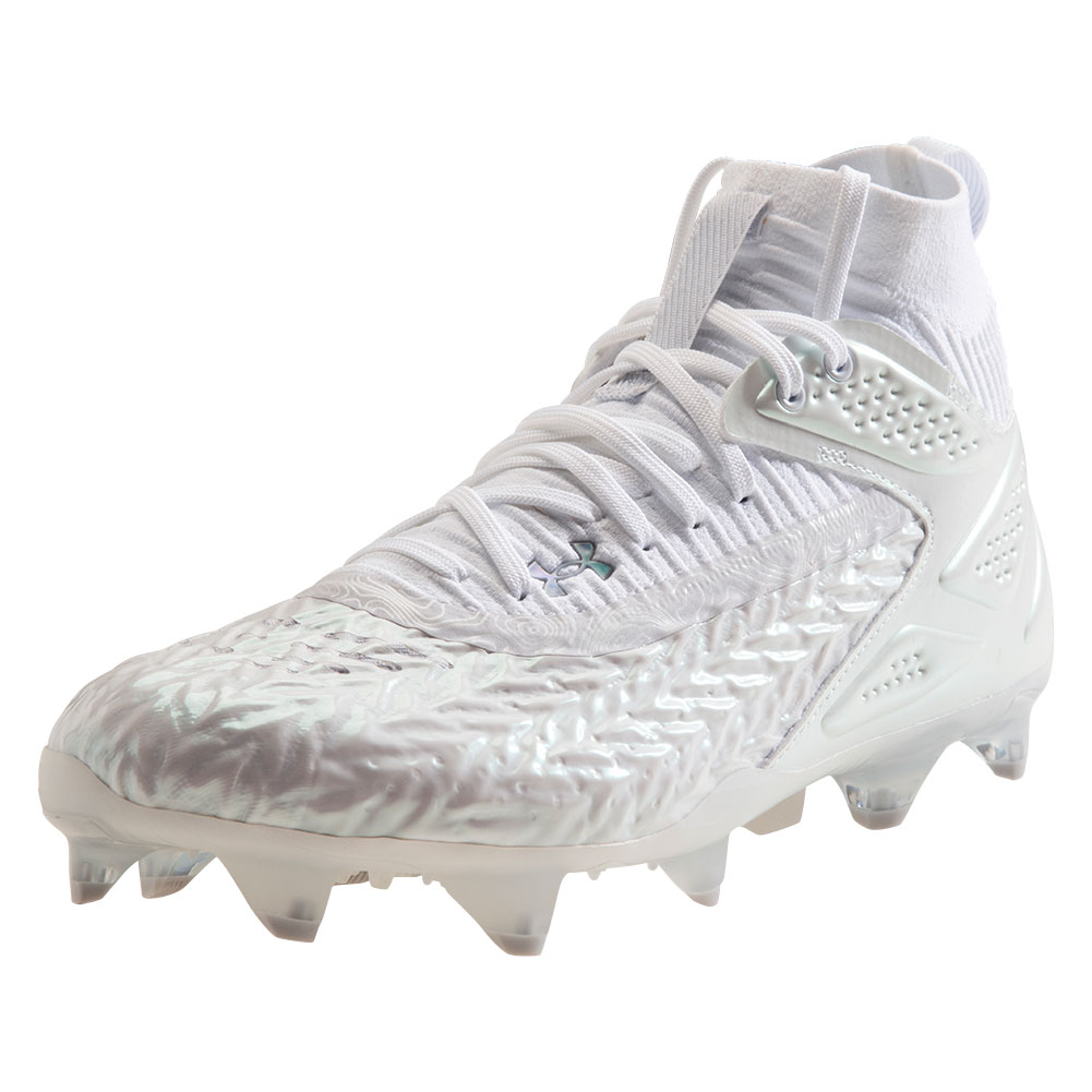 New Mens Under Armour Yard Pro Mid MT TPU White Baseball Cleats Shoes Size 15 M Under Armour Men main image 4
